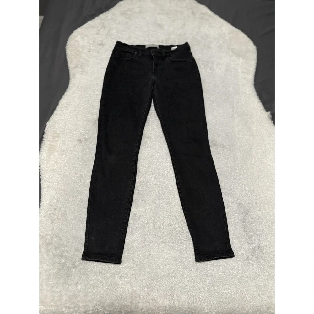 Everlane Women's Black Mid Rise Skinny Jeans Size 27 Regular 27x28 Pants Stretch